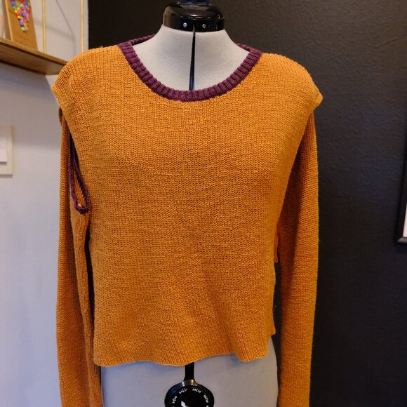 Zara Collection Cut Sleeve Sweater -M - Picture 1 of 4